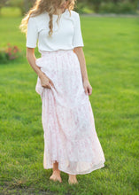 Lynn Pink Floral Maxi Skirt