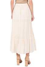 Tiered Silhouette Maxi Skirt in Cream 0486