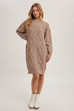 Cable Knit Sweater Dress