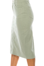 Mid-Length Twill Skirt 79174 in Sage