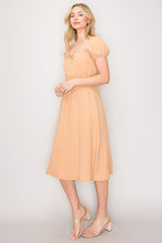 Bubble Sleeve Midi Dress 0009 in Light Dusty Rose