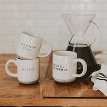 Strong & Courageous Stoneware Coffee Mug -Gifts & Home Decor - Skirtz & Co