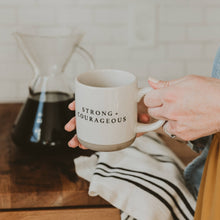 Strong & Courageous Stoneware Coffee Mug -Gifts & Home Decor - Skirtz & Co