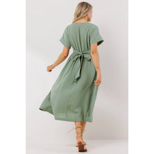 The Rowan Cotton Dress in Sage