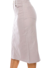 Mid-Length Twill Skirt 79174 in Lavender