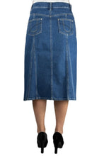 Plus Vintage Blue Denim Skirt 213-21D