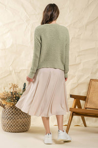 Cozy Button Up Cardigan Style 2192 in Sage