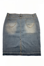 Plus Mid Length Denim Pencil Skirt Style 1001 in Indigo