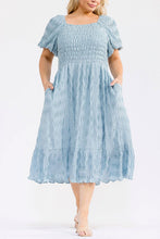 The Collette Plus Dress in Ice Blue