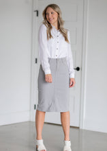 Remi Ultimate Gray Denim Midi Skirt