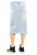 Girls Light Indigo Wash Denim Skirt 79133