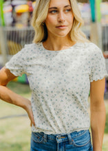 Lettuce Edge Tee in Dusty Cornflower