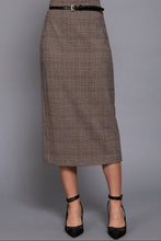 Waist Belt Column Skirt 4754