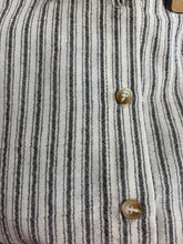 Striped Linen Shirt 2230 in Black and Khaki