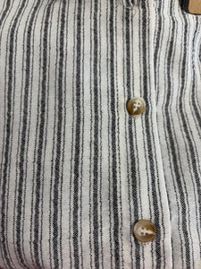 Striped Linen Shirt 2230 in Black and Khaki