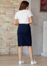 Plus Remi Navy Denim Skirt