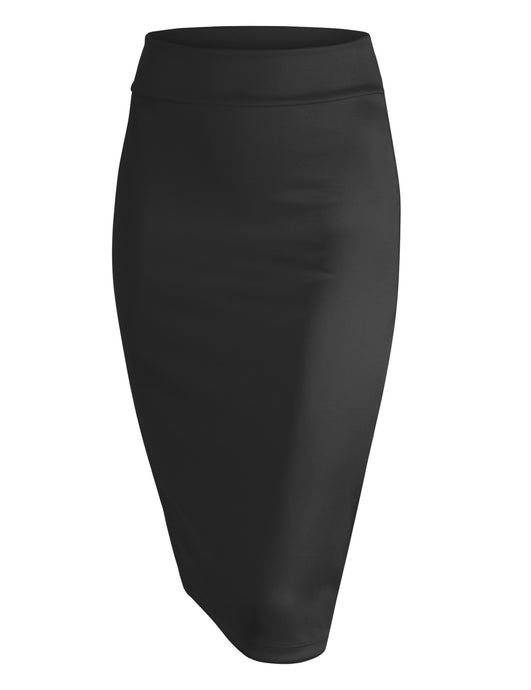 Slim Fit Midi Pencil Skirt Style 700 in Black