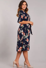 Floral Print Wrap Midi Dress Plus 1821