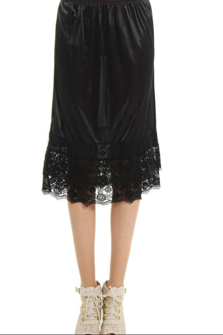 Lace Slip/Skirt Extender K5L in Black