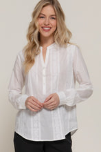 Lace Panel Cotton Blouse 4540 in White