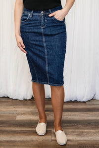 Plus Denim Skirt 229-12B