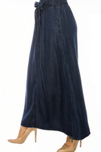 Long Denim Skirt Style 89220 in Dark Indigo