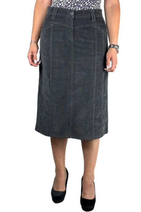 Twill Skirt 242-59D in Grey