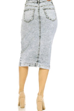 Faded Denim Pencil Skirt Style 77239 in Sand Blast