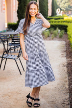 Georgie Gingham Dress in Black