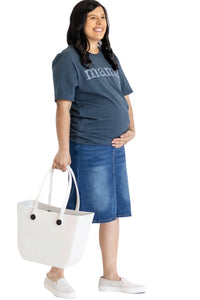 Remi Maternity Denim Midi Skirt