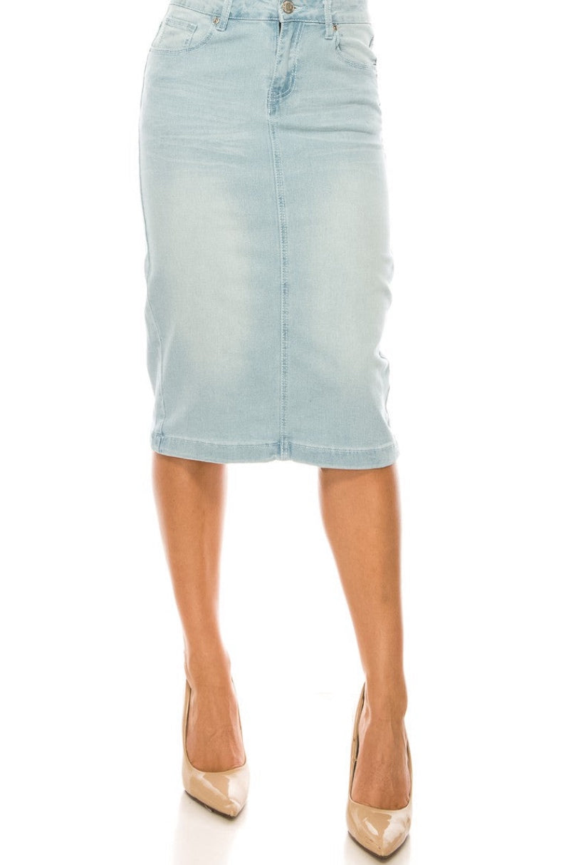 Denim Skirt Style 79133 Light Indigo