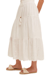 Eyelet Skirt in White 7624