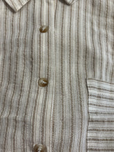 Striped Linen Shirt 2230 in Black and Khaki