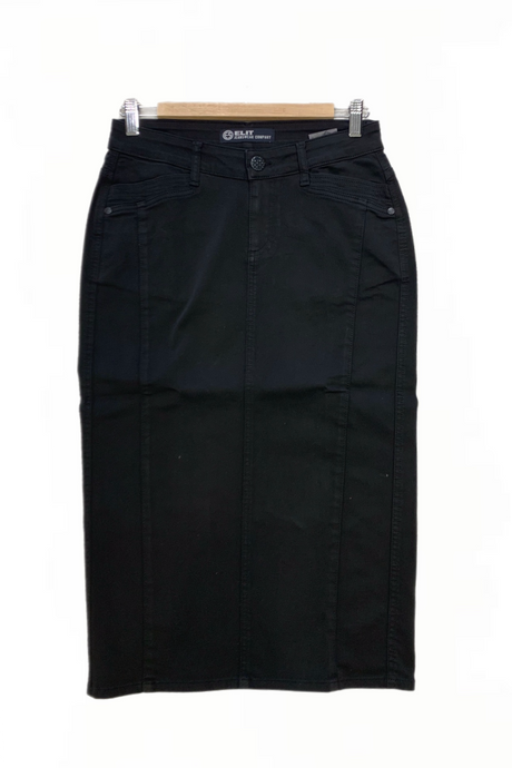 Twill Skirt Style 227/4-16D in Black
