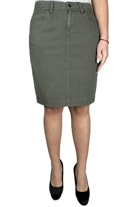 Twill Skirt Style 224-12G in Olive