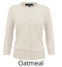 Button Crew Neck Cardigan Style 079
