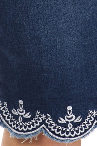 Denim Skirt 77227 in Indigo Wash
