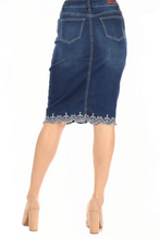 Denim Skirt 77227 in Indigo Wash