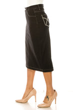 Denim Skirt 79133 in Black