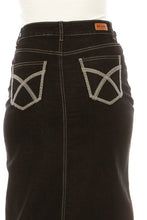 Denim Skirt 79133 in Black
