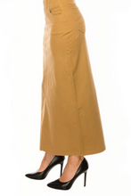 Twill Long Skirt Style 89151 in Khaki