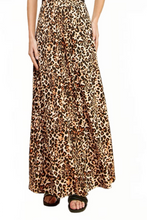 Flared Maxi Skirt in Leopard Style 1434P