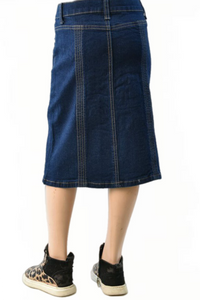 Girls Denim Skirt Style 79270 in Dark Indigo