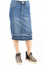 Girls Denim Skirt Style 79274 in Indigo Wash
