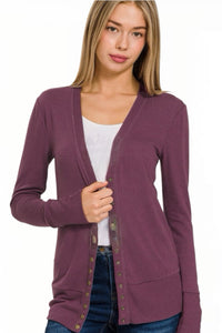 Cardigan 2039 in Eggplant