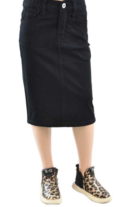 Girls Black Twill Skirt Style 77546