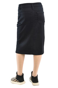 Girls Black Twill Skirt Style 77546