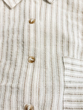 Striped Linen Shirt 2230 in Black and Khaki