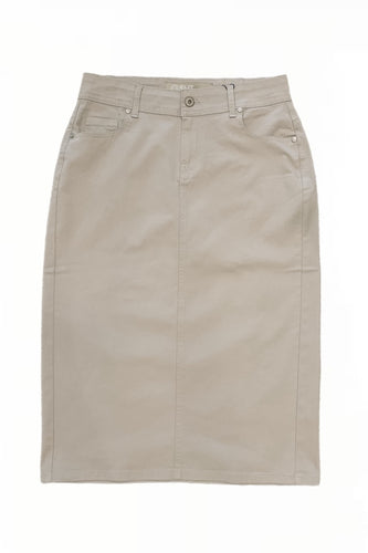 Plus Twill midi skirt style 256-1-10F