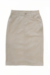 Plus Twill midi skirt style 256-1-10F
